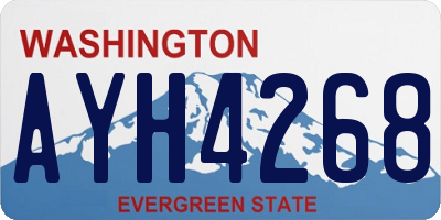 WA license plate AYH4268