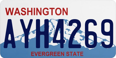 WA license plate AYH4269