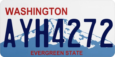 WA license plate AYH4272