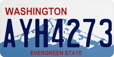 WA license plate AYH4273