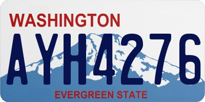 WA license plate AYH4276