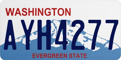 WA license plate AYH4277