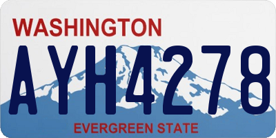 WA license plate AYH4278