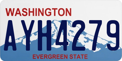 WA license plate AYH4279