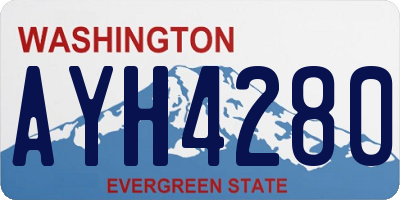 WA license plate AYH4280