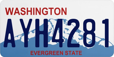 WA license plate AYH4281