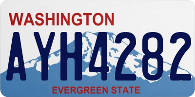 WA license plate AYH4282