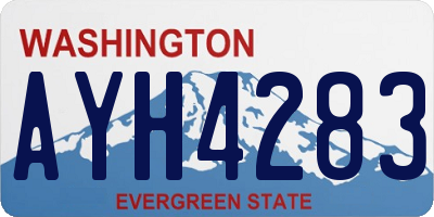 WA license plate AYH4283