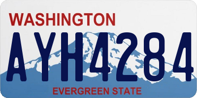 WA license plate AYH4284