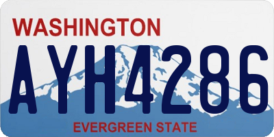 WA license plate AYH4286