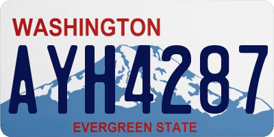 WA license plate AYH4287