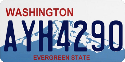WA license plate AYH4290