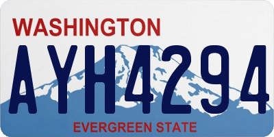 WA license plate AYH4294