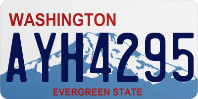 WA license plate AYH4295