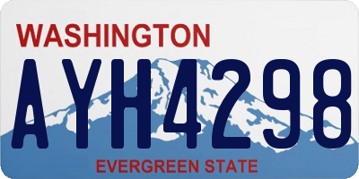 WA license plate AYH4298