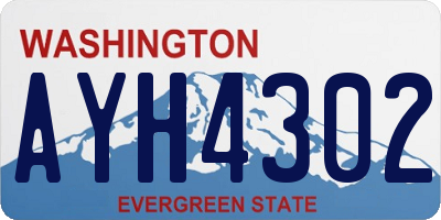 WA license plate AYH4302