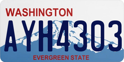 WA license plate AYH4303