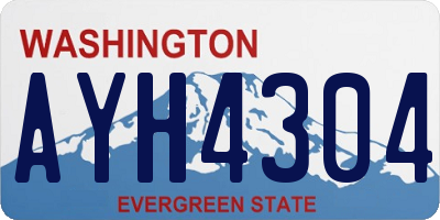 WA license plate AYH4304