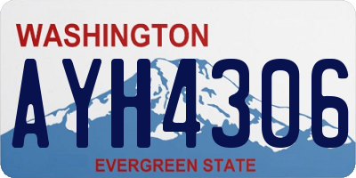 WA license plate AYH4306