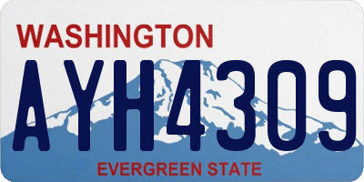 WA license plate AYH4309