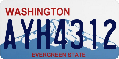 WA license plate AYH4312
