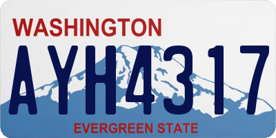 WA license plate AYH4317