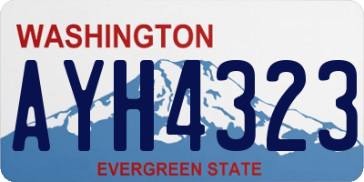 WA license plate AYH4323