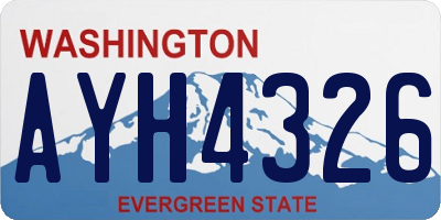 WA license plate AYH4326