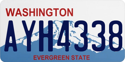 WA license plate AYH4338