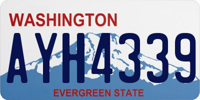 WA license plate AYH4339