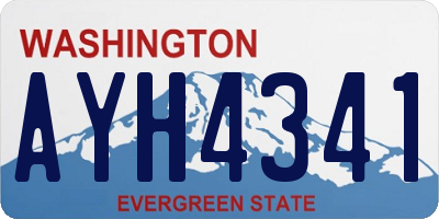 WA license plate AYH4341