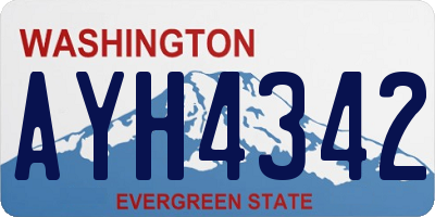 WA license plate AYH4342