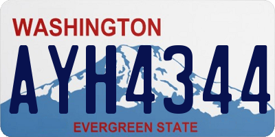 WA license plate AYH4344