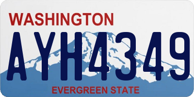 WA license plate AYH4349