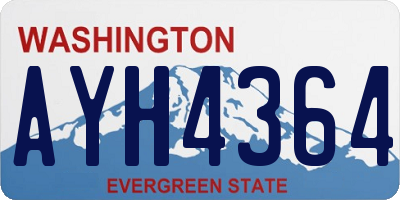 WA license plate AYH4364