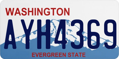 WA license plate AYH4369