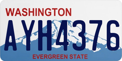 WA license plate AYH4376