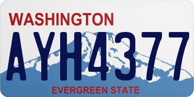 WA license plate AYH4377