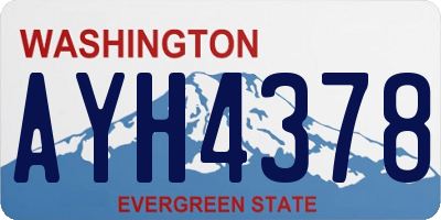 WA license plate AYH4378