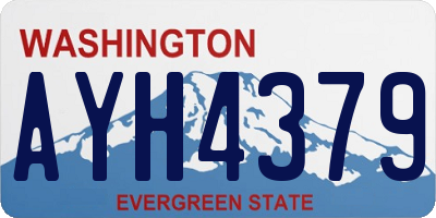 WA license plate AYH4379