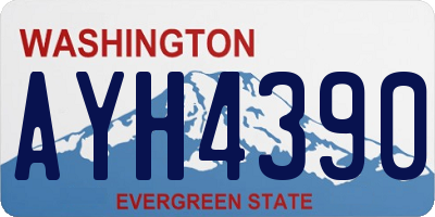 WA license plate AYH4390