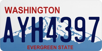 WA license plate AYH4397