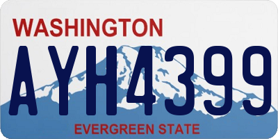 WA license plate AYH4399