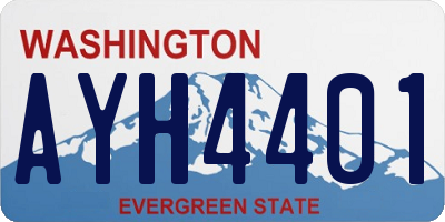 WA license plate AYH4401