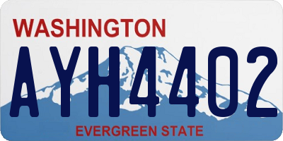 WA license plate AYH4402