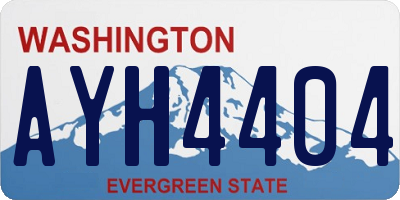WA license plate AYH4404
