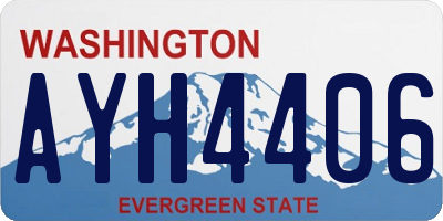 WA license plate AYH4406