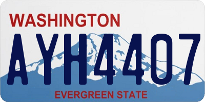 WA license plate AYH4407