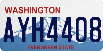 WA license plate AYH4408