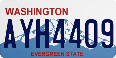 WA license plate AYH4409